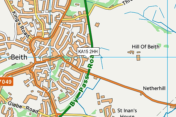 KA15 2HH map - OS VectorMap District (Ordnance Survey)