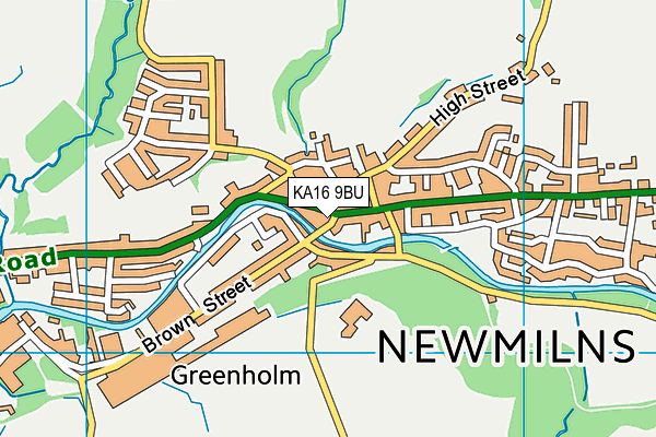 KA16 9BU map - OS VectorMap District (Ordnance Survey)