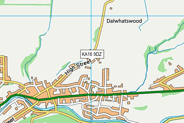 KA16 9DZ map - OS VectorMap District (Ordnance Survey)