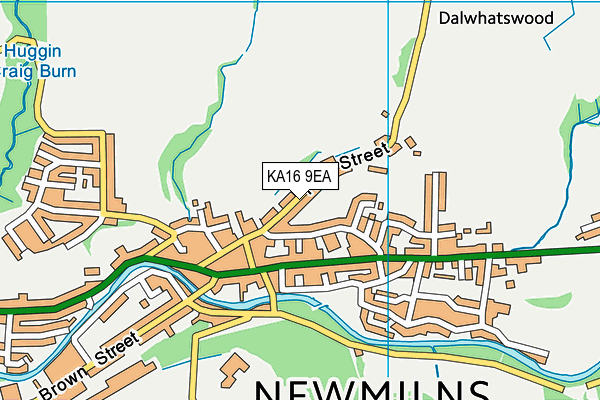 KA16 9EA map - OS VectorMap District (Ordnance Survey)