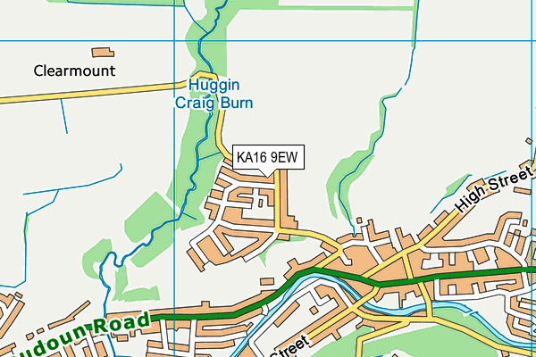 KA16 9EW map - OS VectorMap District (Ordnance Survey)