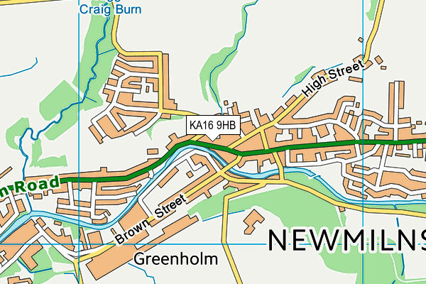 KA16 9HB map - OS VectorMap District (Ordnance Survey)