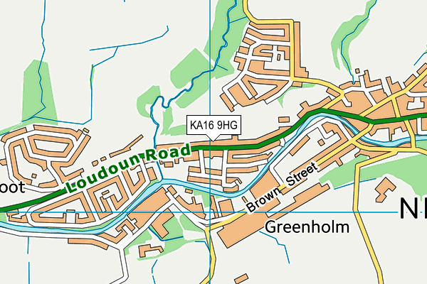 KA16 9HG map - OS VectorMap District (Ordnance Survey)