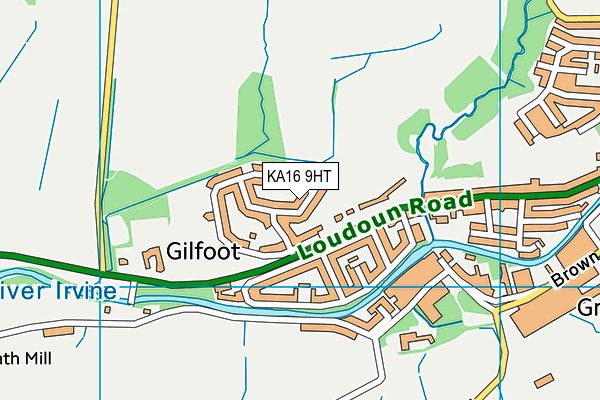 KA16 9HT map - OS VectorMap District (Ordnance Survey)