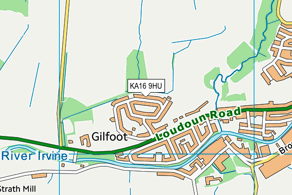 KA16 9HU map - OS VectorMap District (Ordnance Survey)