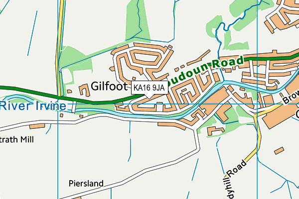 KA16 9JA map - OS VectorMap District (Ordnance Survey)