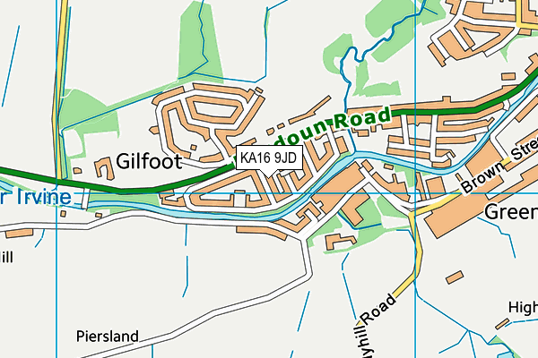 KA16 9JD map - OS VectorMap District (Ordnance Survey)