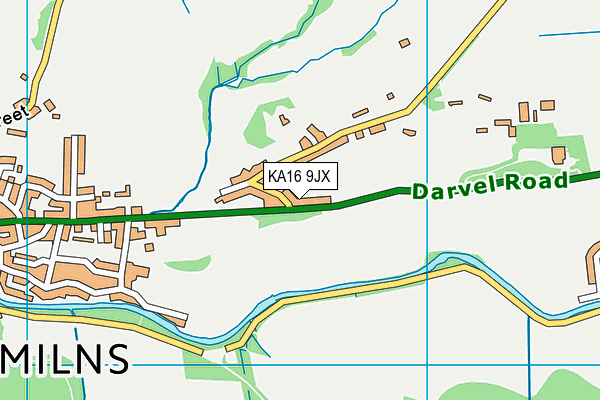 KA16 9JX map - OS VectorMap District (Ordnance Survey)