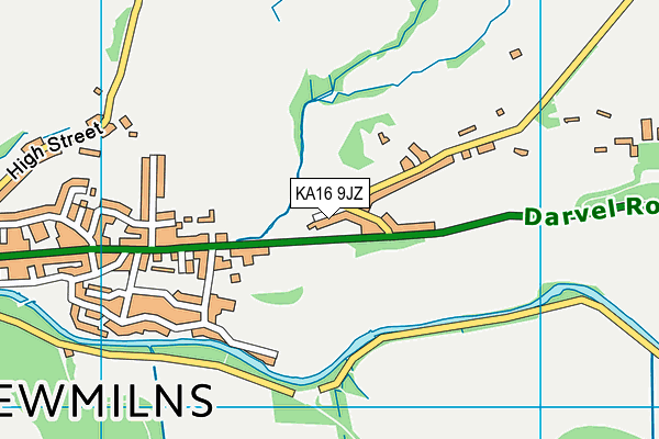 KA16 9JZ map - OS VectorMap District (Ordnance Survey)