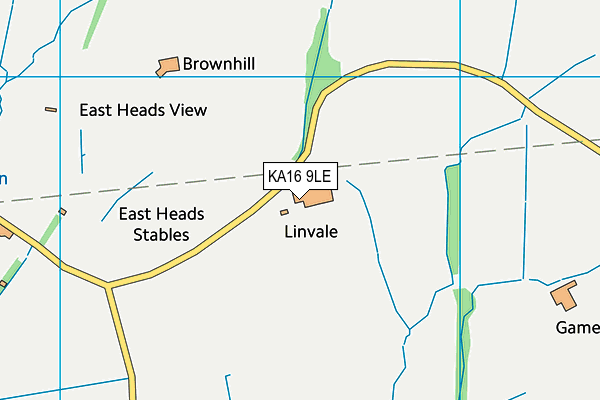 KA16 9LE map - OS VectorMap District (Ordnance Survey)