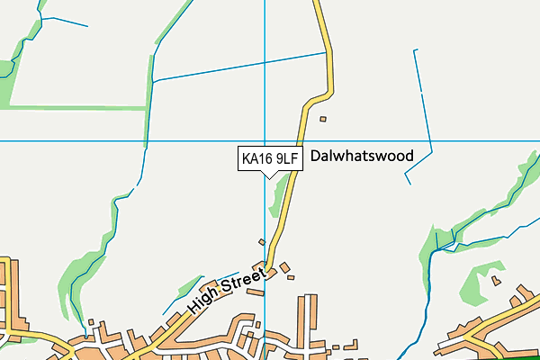 KA16 9LF map - OS VectorMap District (Ordnance Survey)