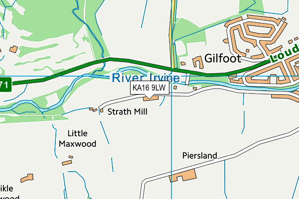 KA16 9LW map - OS VectorMap District (Ordnance Survey)