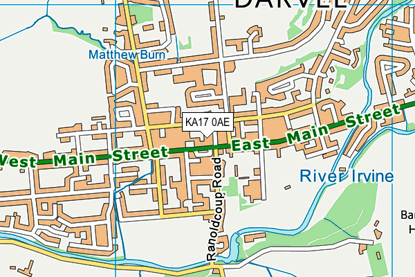 KA17 0AE map - OS VectorMap District (Ordnance Survey)