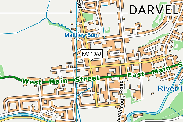 KA17 0AJ map - OS VectorMap District (Ordnance Survey)