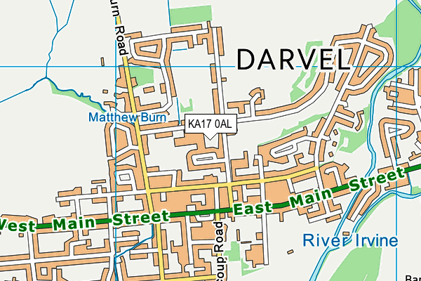 KA17 0AL map - OS VectorMap District (Ordnance Survey)