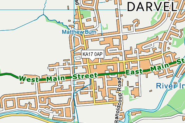 KA17 0AP map - OS VectorMap District (Ordnance Survey)