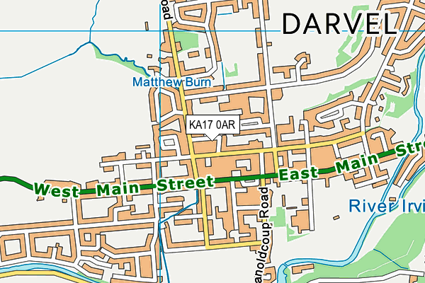 KA17 0AR map - OS VectorMap District (Ordnance Survey)