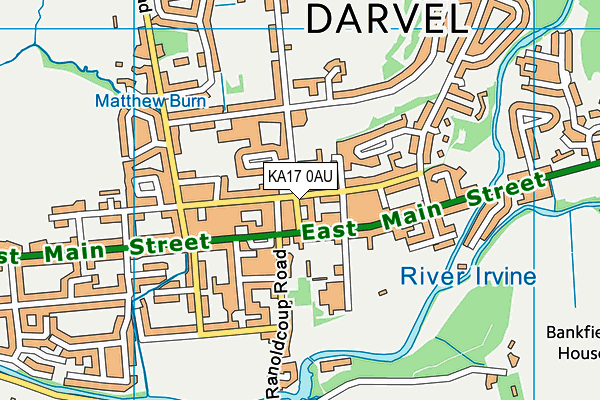 KA17 0AU map - OS VectorMap District (Ordnance Survey)