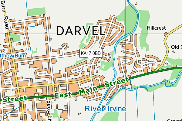 KA17 0BD map - OS VectorMap District (Ordnance Survey)