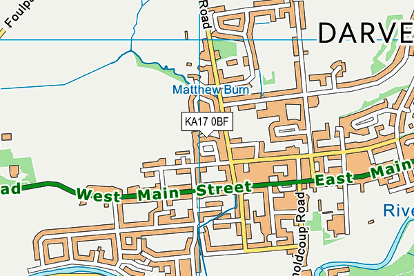 KA17 0BF map - OS VectorMap District (Ordnance Survey)