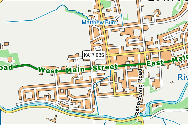 KA17 0BS map - OS VectorMap District (Ordnance Survey)