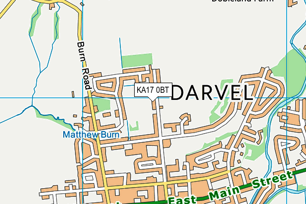 KA17 0BT map - OS VectorMap District (Ordnance Survey)