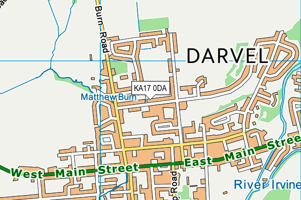 KA17 0DA map - OS VectorMap District (Ordnance Survey)