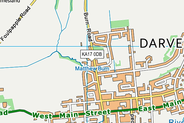 KA17 0DB map - OS VectorMap District (Ordnance Survey)