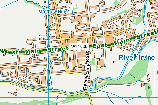 KA17 0DD map - OS VectorMap District (Ordnance Survey)