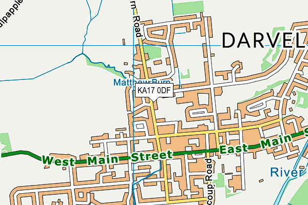 KA17 0DF map - OS VectorMap District (Ordnance Survey)