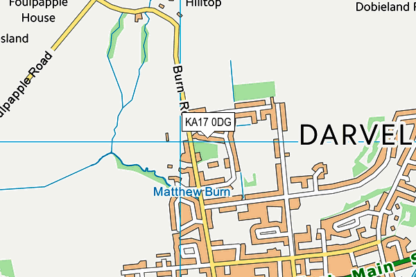 KA17 0DG map - OS VectorMap District (Ordnance Survey)