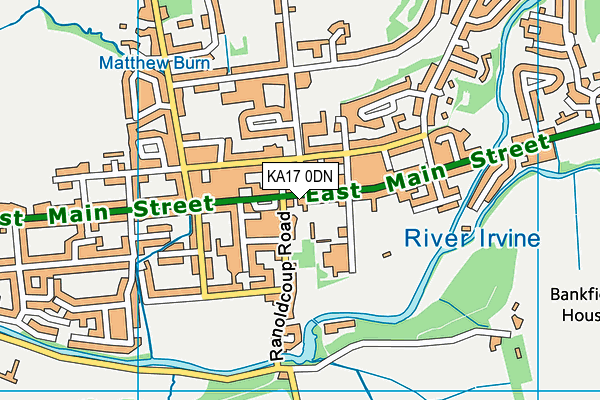 KA17 0DN map - OS VectorMap District (Ordnance Survey)