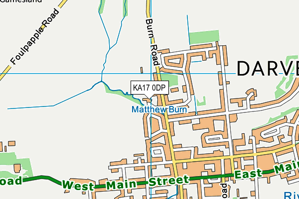 KA17 0DP map - OS VectorMap District (Ordnance Survey)