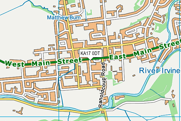 KA17 0DT map - OS VectorMap District (Ordnance Survey)