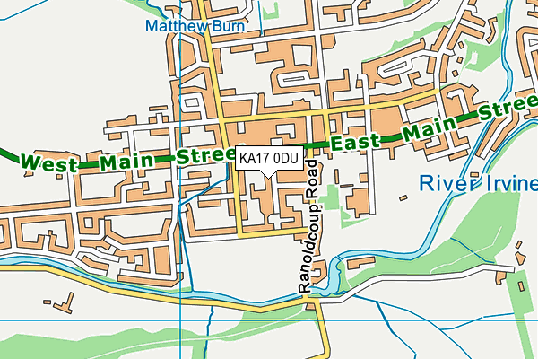 KA17 0DU map - OS VectorMap District (Ordnance Survey)