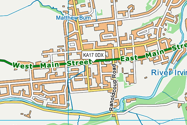 KA17 0DX map - OS VectorMap District (Ordnance Survey)