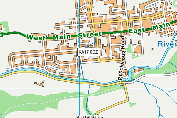 KA17 0DZ map - OS VectorMap District (Ordnance Survey)