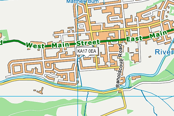 KA17 0EA map - OS VectorMap District (Ordnance Survey)