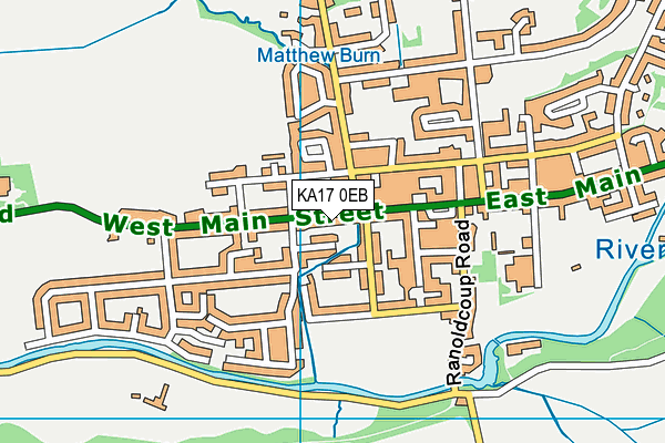 KA17 0EB map - OS VectorMap District (Ordnance Survey)