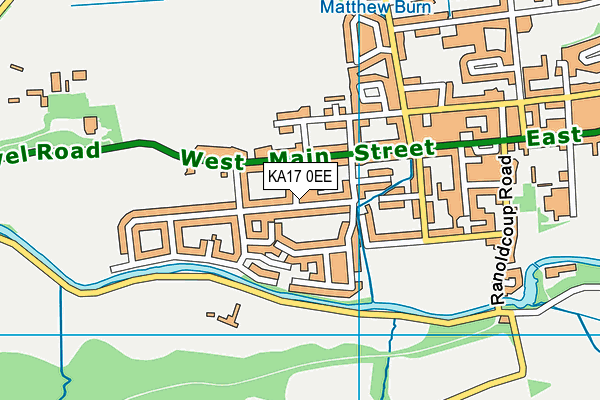 KA17 0EE map - OS VectorMap District (Ordnance Survey)