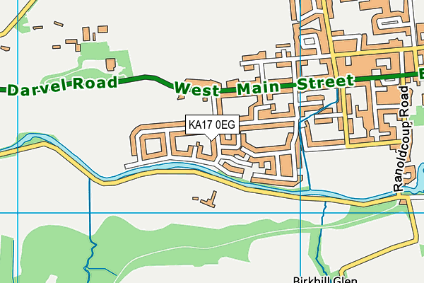 KA17 0EG map - OS VectorMap District (Ordnance Survey)