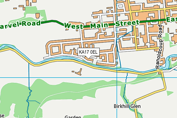 KA17 0EL map - OS VectorMap District (Ordnance Survey)