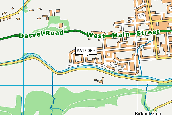 KA17 0EP map - OS VectorMap District (Ordnance Survey)