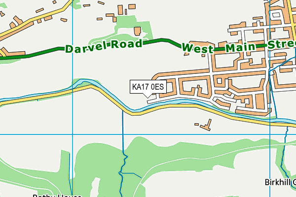 KA17 0ES map - OS VectorMap District (Ordnance Survey)