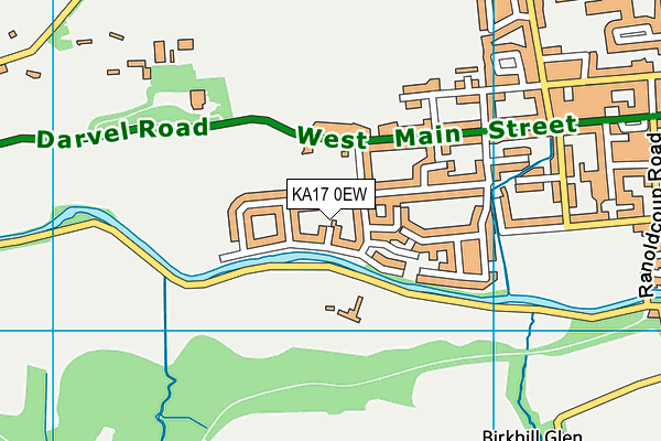 KA17 0EW map - OS VectorMap District (Ordnance Survey)