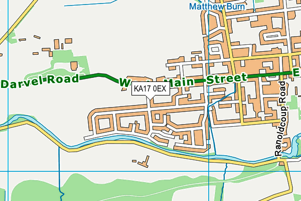 KA17 0EX map - OS VectorMap District (Ordnance Survey)