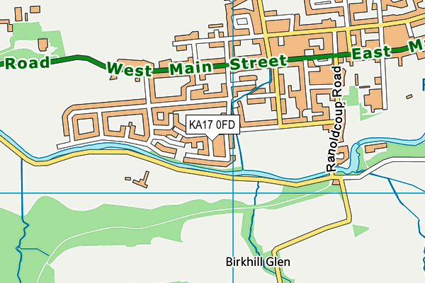 KA17 0FD map - OS VectorMap District (Ordnance Survey)