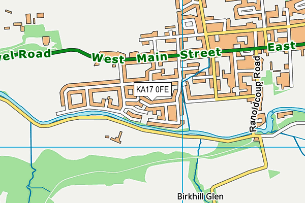 KA17 0FE map - OS VectorMap District (Ordnance Survey)