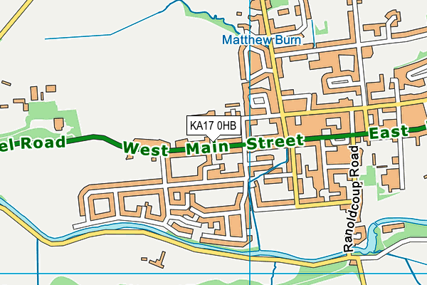 KA17 0HB map - OS VectorMap District (Ordnance Survey)