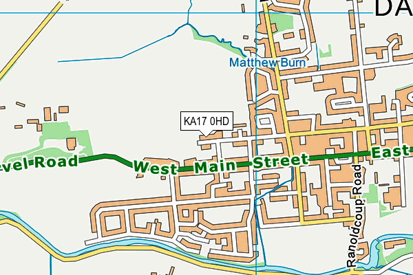 KA17 0HD map - OS VectorMap District (Ordnance Survey)